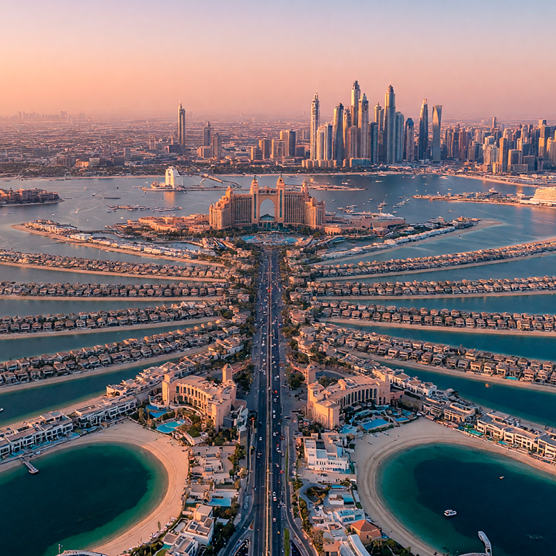 Palm Jumeirah и смотровая площадка The View at The Palm
