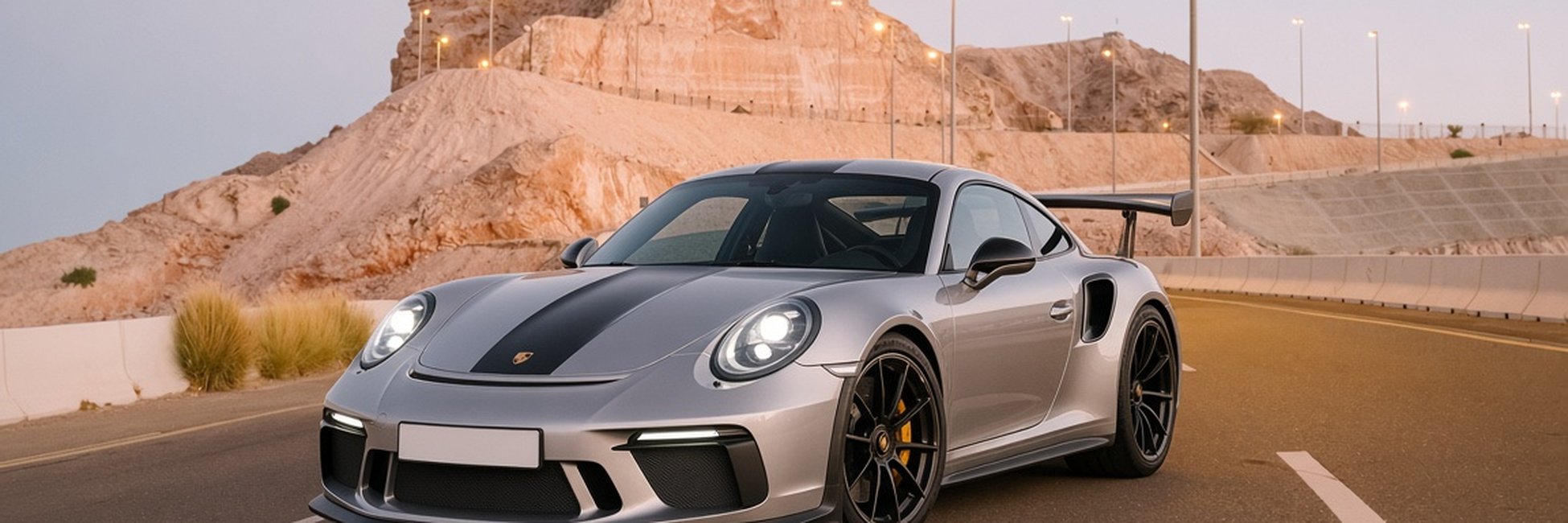 Porsche 911 GT3 RS on the Jebel Hafeet mountain road near Al Ain